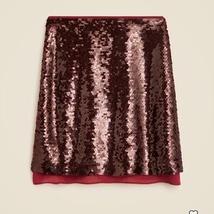 J Crew chiffon lined sequin skirt, NWT